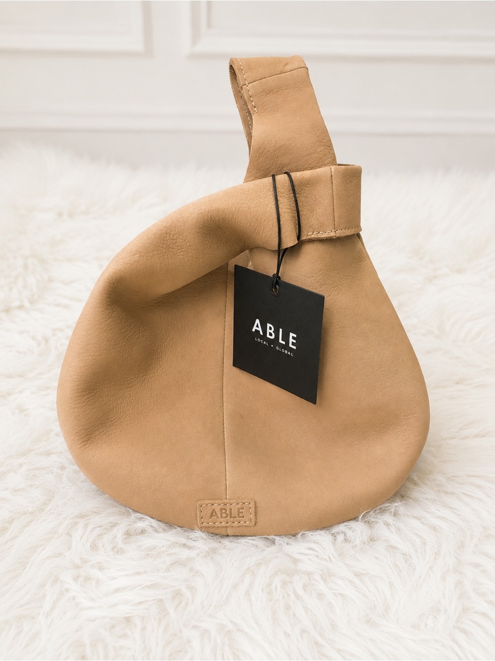 ABLE Fawn Florencia Leather Clutch NWT